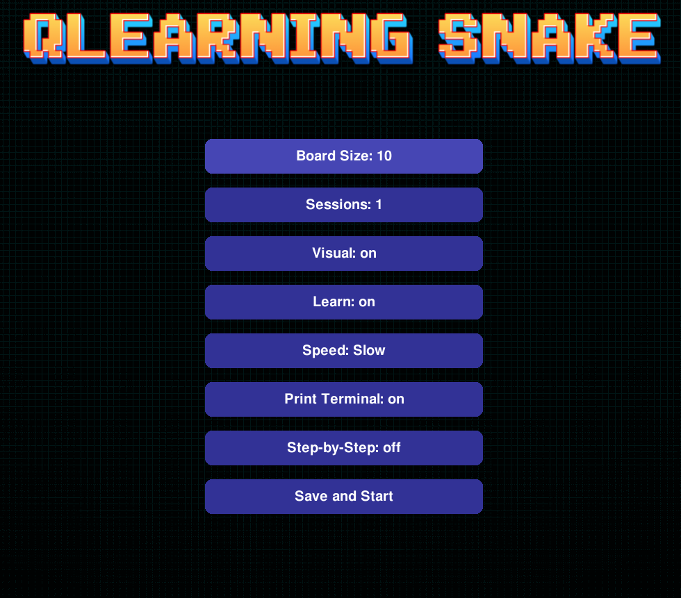 Q-Learning Snake gameplay