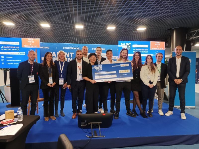 TalentInTech Hackathon 2025 — winning moment